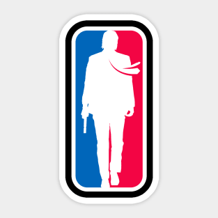 John Wick NBA Logo Sticker